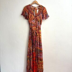Anthropologie Akemi + Kin Murol Maxi Dress Women Size 4 Multicolor Floral New